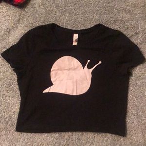 Snails Cropped Tshirt Rave